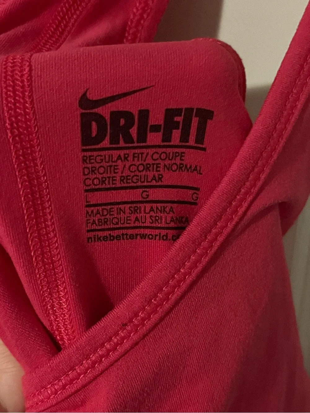 Women's Pink Nike Tank Top Size Large